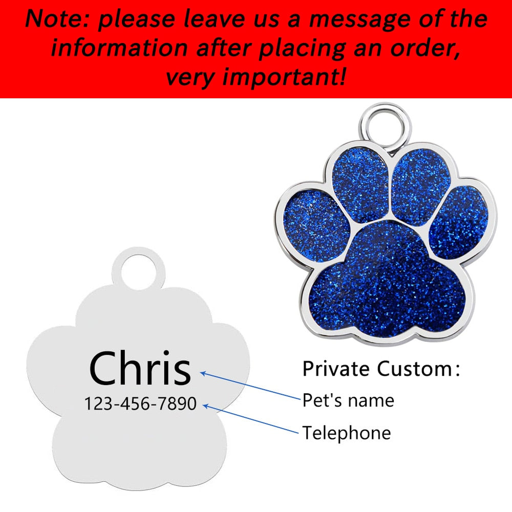 Paw Glitter Pendant