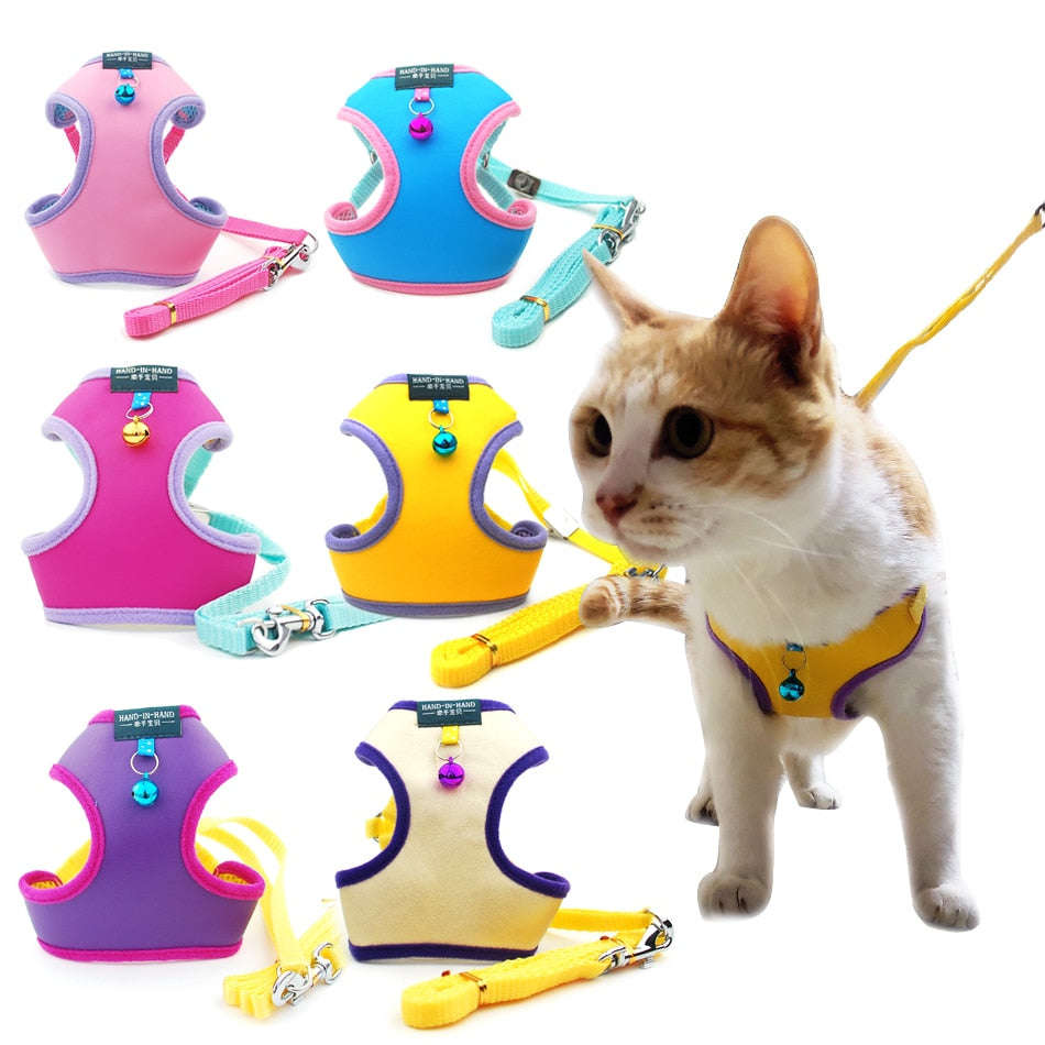 Pet Adjustable Harness With Bell