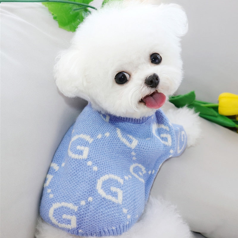 Creative Letter Puppy Knit Sweater