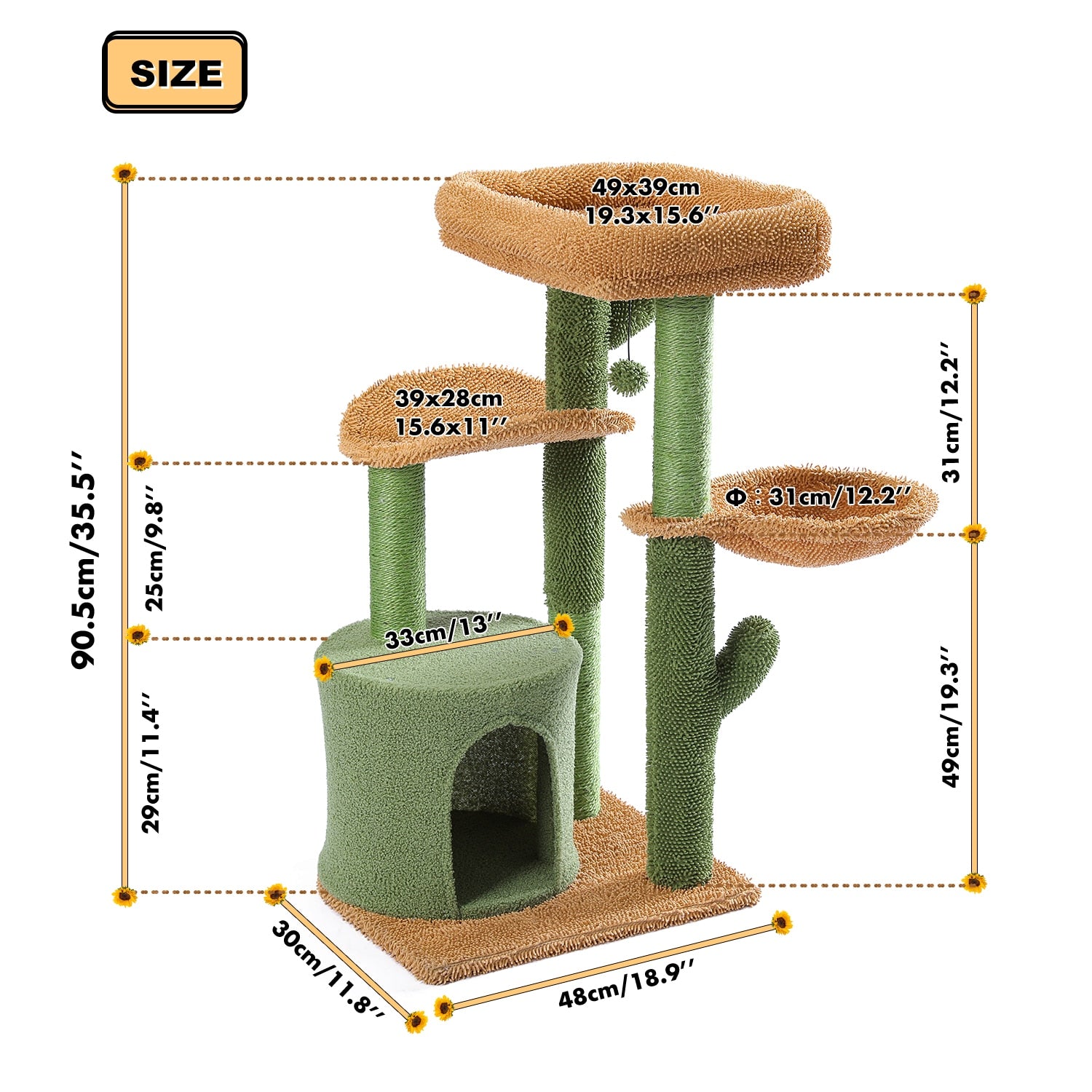 Cactus Play House Furniture With Condo Nest