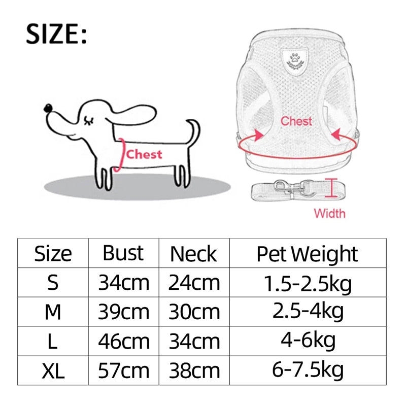 Vest Walking Lead Leash