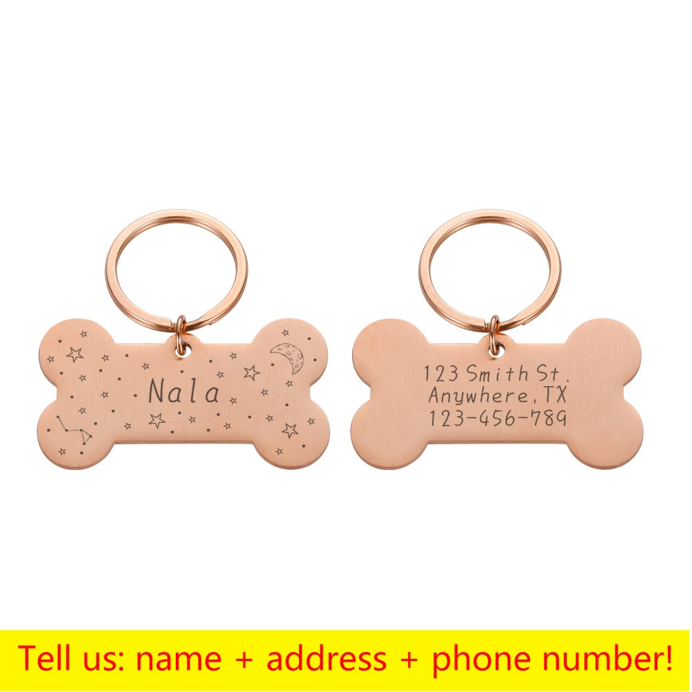 Keyring Bone Tag Pet