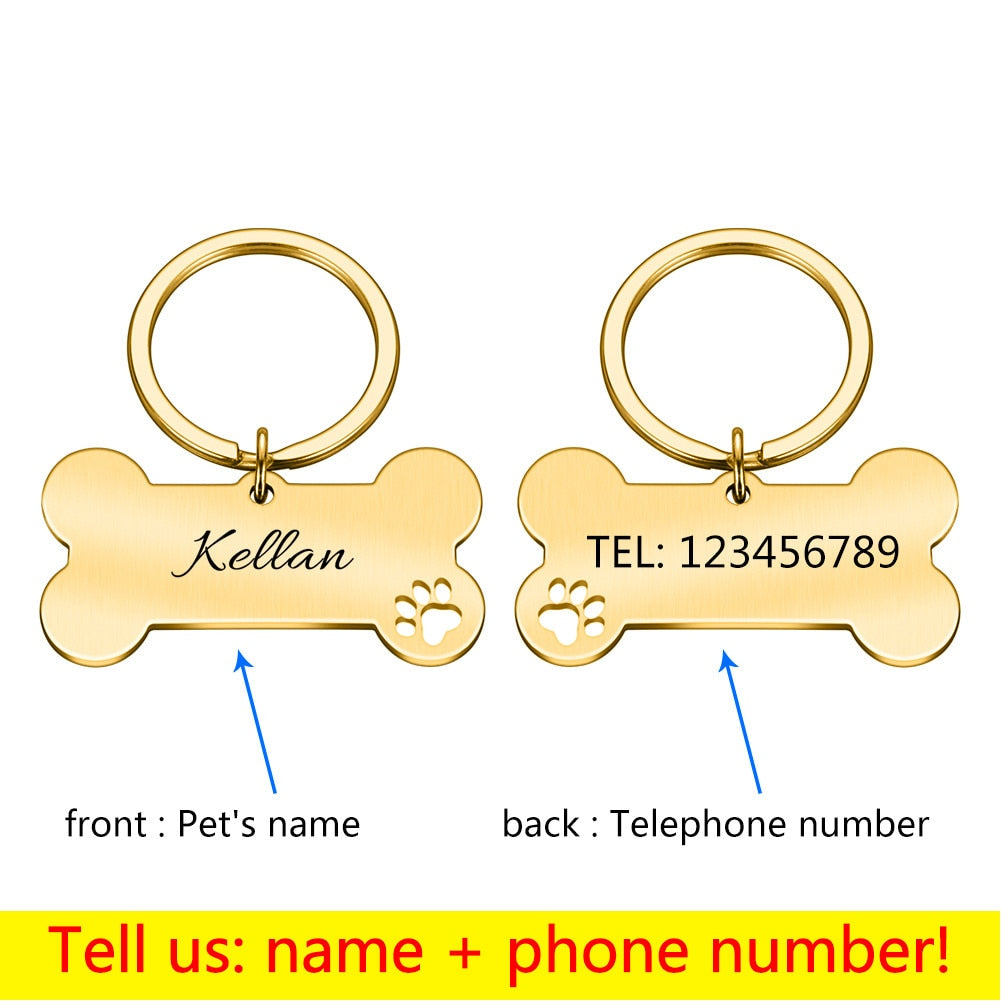 Keyring Bone Tag Pet