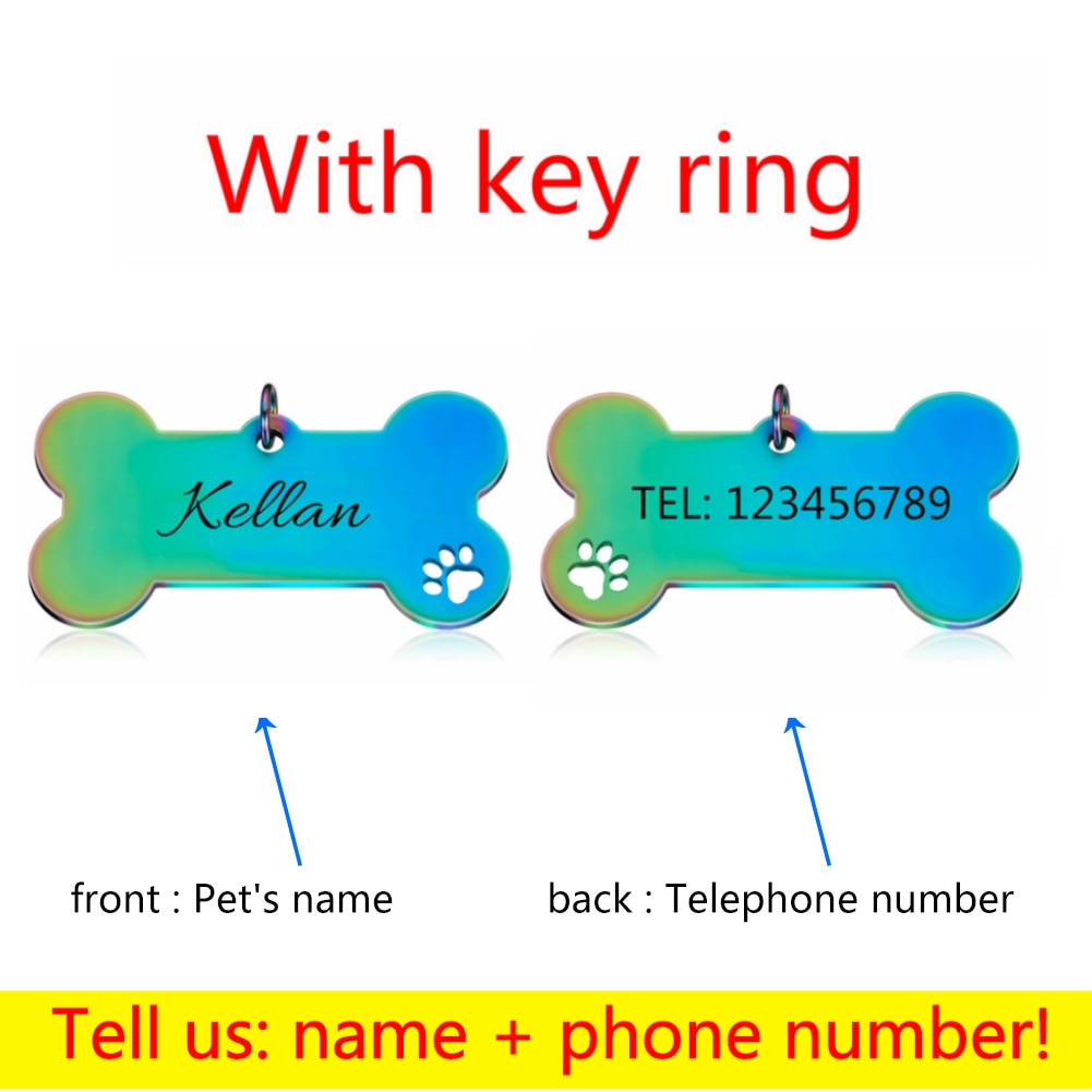 Keyring Bone Tag Pet