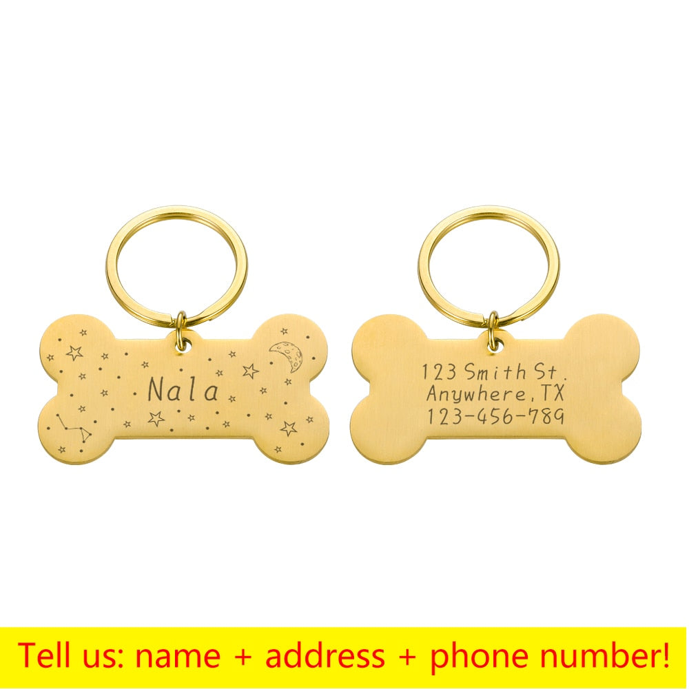 Keyring Bone Tag Pet