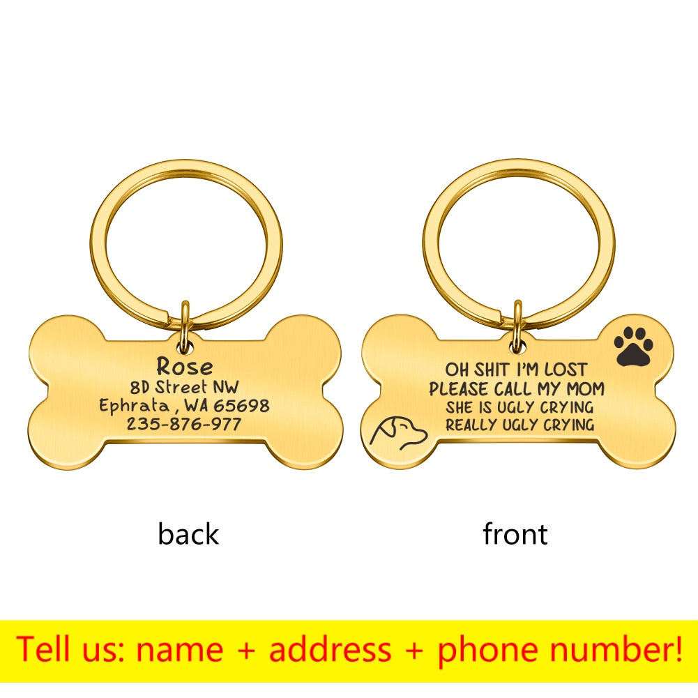 Keyring Bone Tag Pet