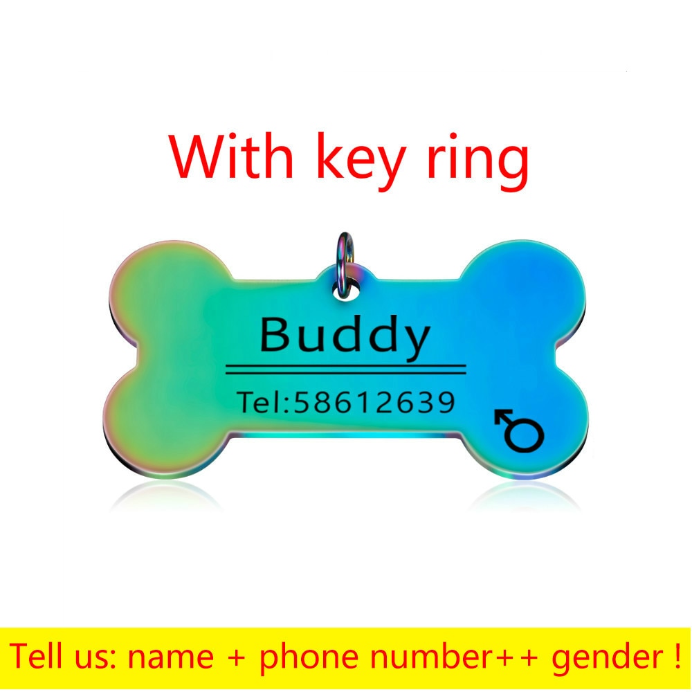 Keyring Bone Tag Pet