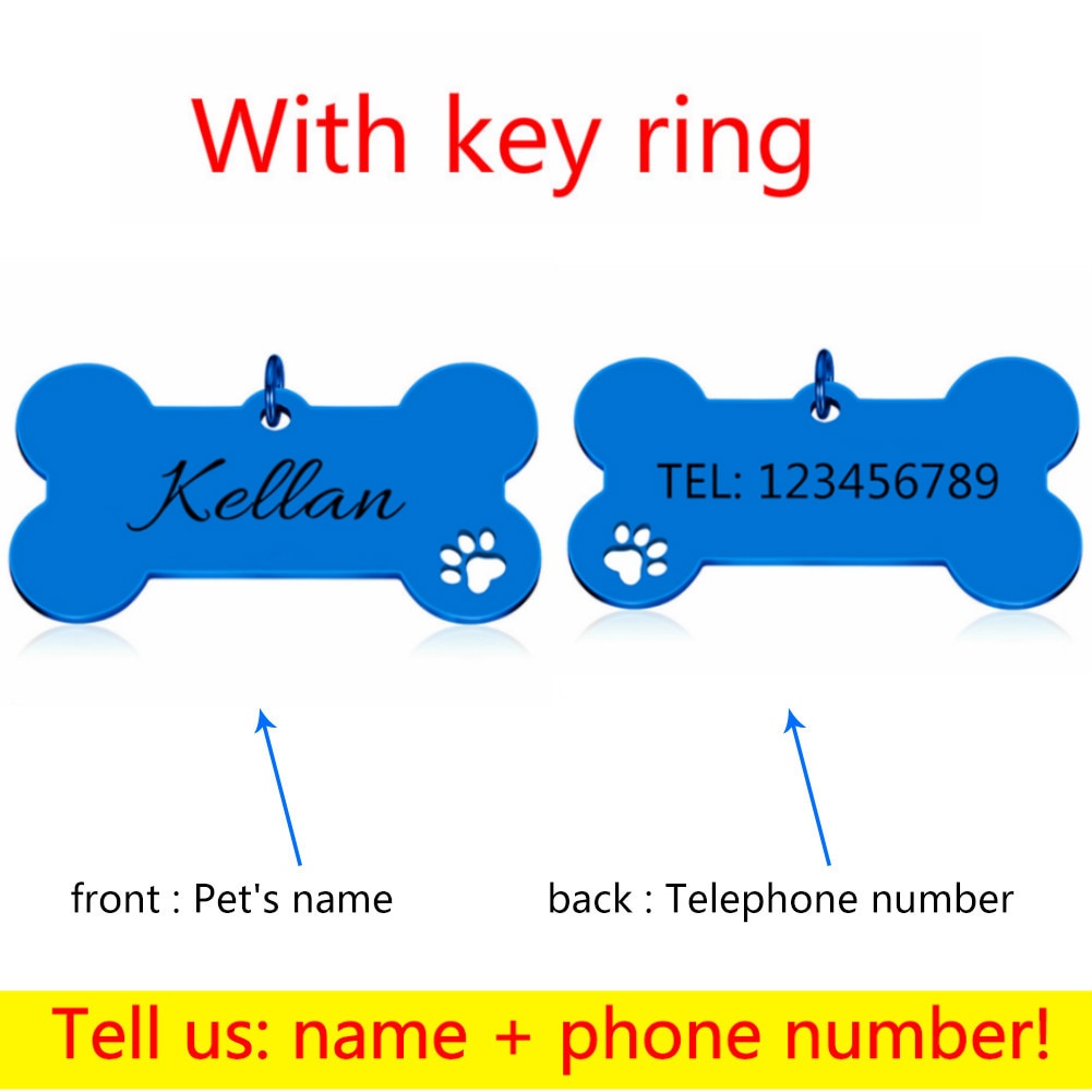 Keyring Bone Tag Pet