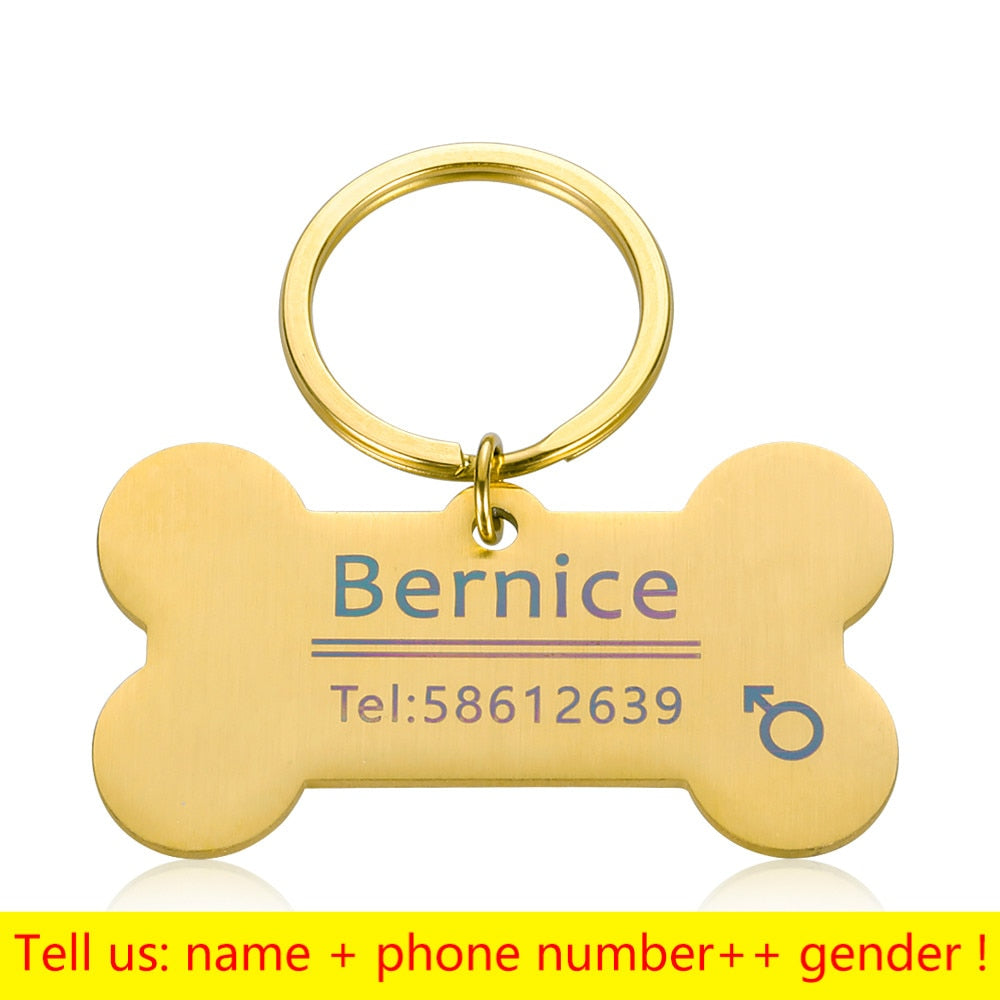 Keyring Bone Tag Pet