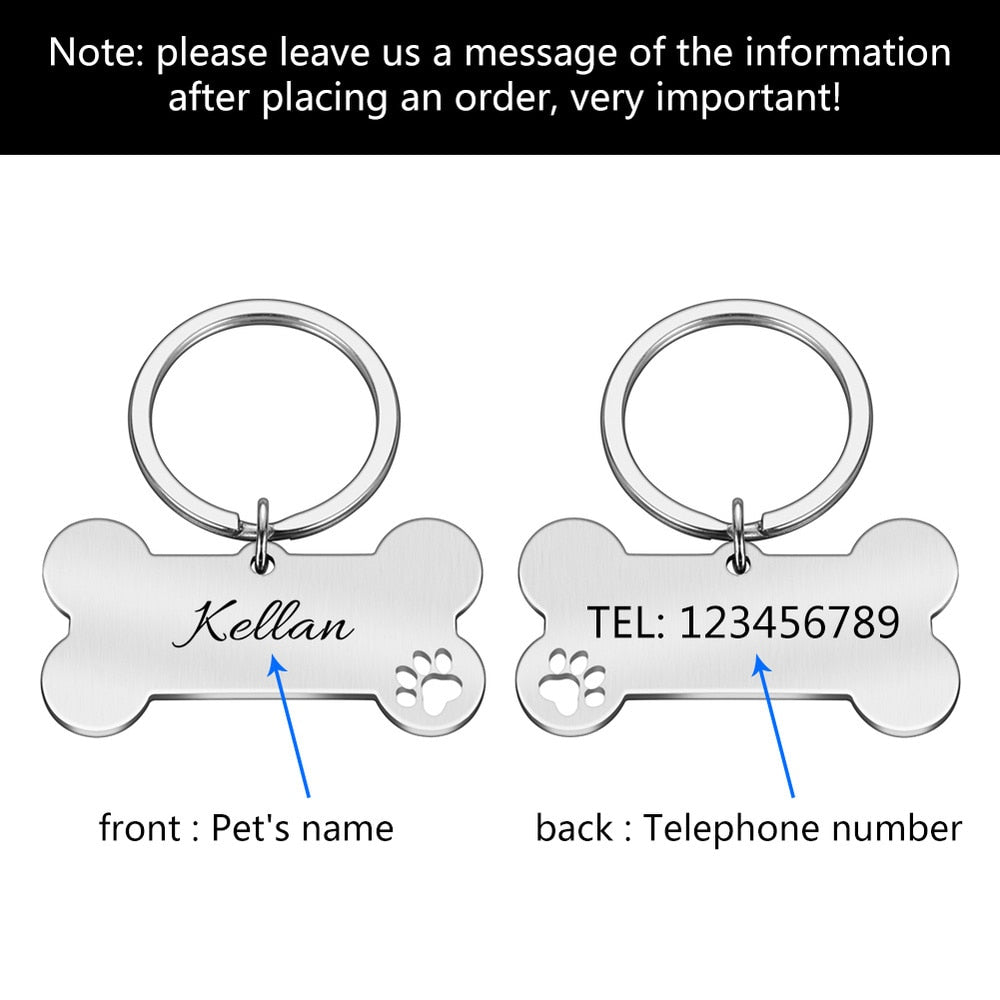 Keyring Bone Tag Pet