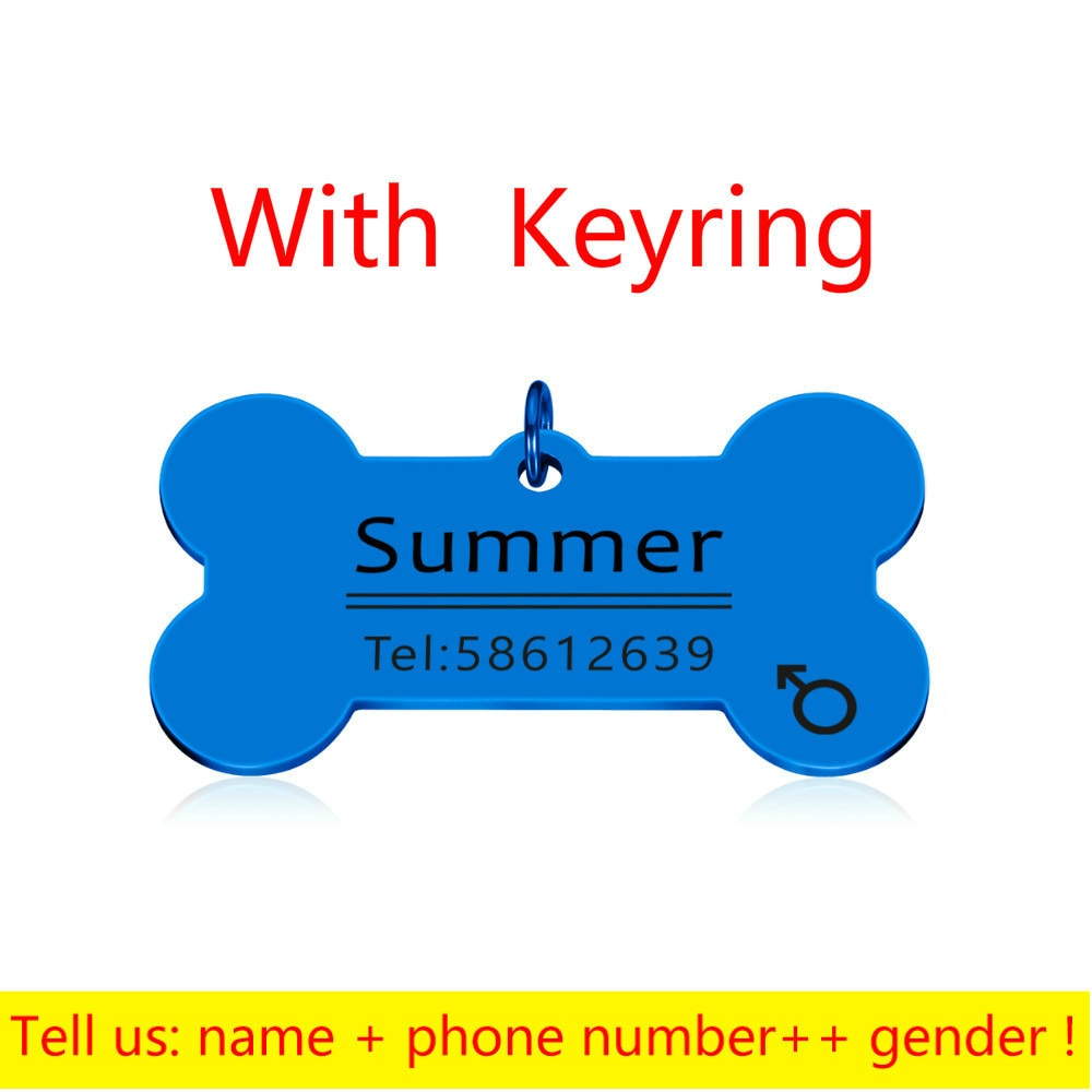 Keyring Bone Tag Pet