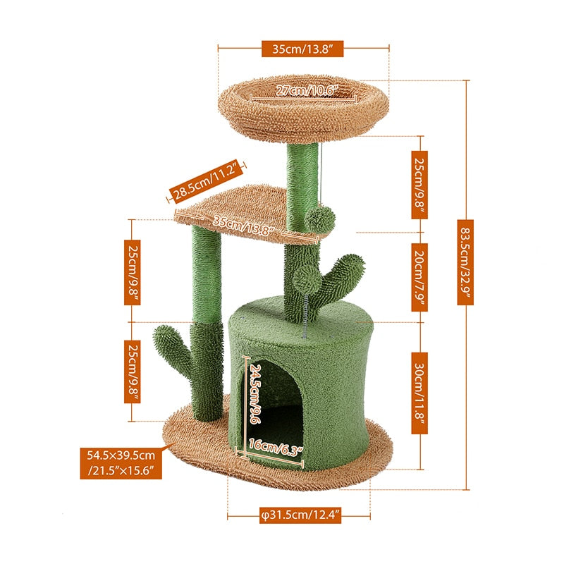 Cactus Play House Furniture With Condo Nest