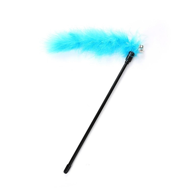 Stick Feather Rod Mouse Toy