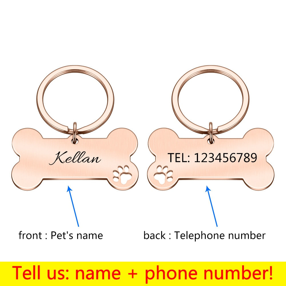 Keyring Bone Tag Pet