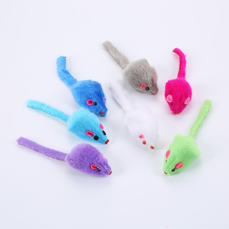 Stick Feather Rod Mouse Toy