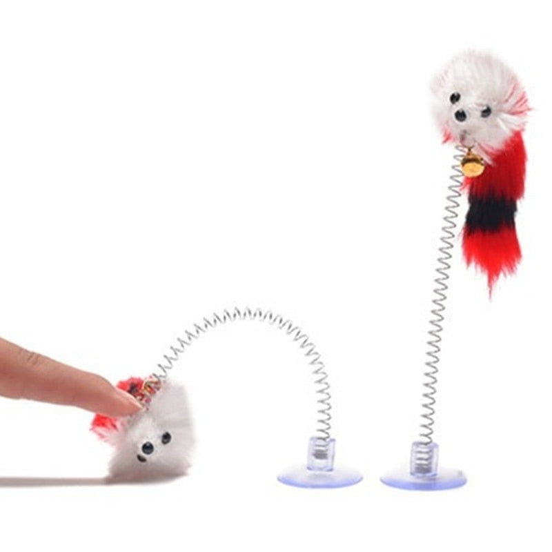 Stick Feather Rod Mouse Toy