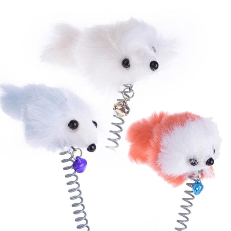 Stick Feather Rod Mouse Toy